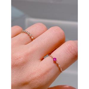 미니골드 14K 로사벌스 탄생석 우정반지 RCOM4009