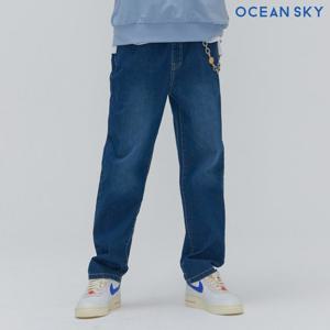 [오션스카이] [썸머팬츠]남아 쿨 워싱 슬림스트레이트 데님-DBJB2314C0N