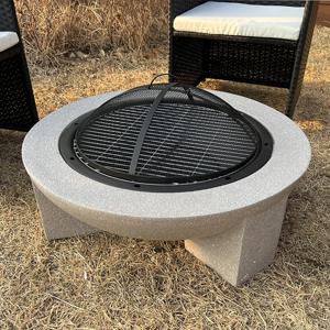 카나모 3세대 스파크 스톤화로 원형 테이블형 75x75x40cm