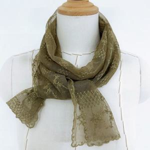 [애슬릿][애슬릿]여성 플라워 자수 레이스 롱 긴 빅 스카프