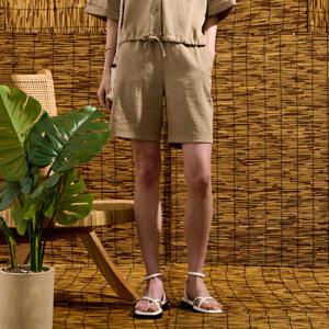 여성 린넨라이크 4부 팬츠-DCRG2571E0X