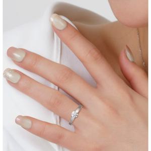 미니골드[PT 950]나인하트 더블캐슬 랩 다이아반지 RAAC5016L