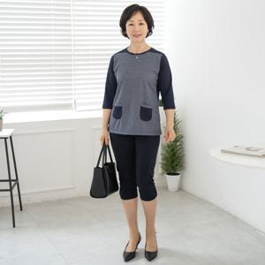 엄마옷 마담4060 팬츠핫픽스포켓7부-ZPN2504062-