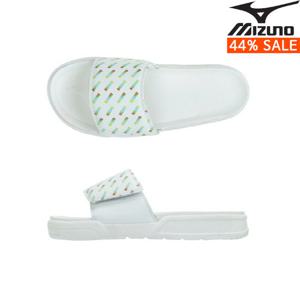 [미즈노(스포츠)]로고프린팅 벨크로 슬리퍼 화이트 D1GE220102