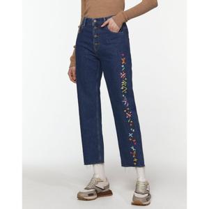 라움 여성  시즌오프MIRA MIKATI 블루 자수장식 면 데님팬츠 CWPA3F597B2