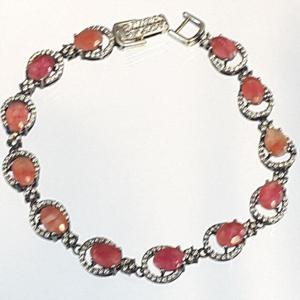 [블루케이] 엔틱 러프 루비 원석 팔찌240406-19작품