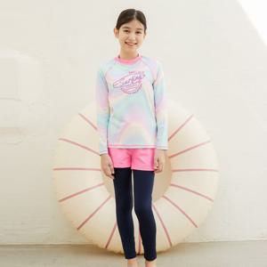 [베이직엘르]베이직엘르 여아동 래쉬가드 워터레깅스 비치반바지 세트 BEG-X602P