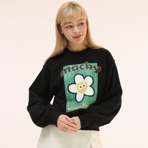 맥키 테니스코트 스웻셔츠 블랙 MCSS24TS124