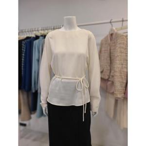 S쏠레지아 세이브존01 라운드넥허리끈탈착블라우스 SOO3ZBL010