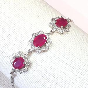 [블루케이] 하이퀄 루비 원석팔찌240407-07탄생석