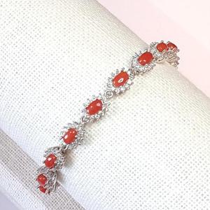 [블루케이] 하이퀄리티 산호원석 팔찌240407-24탄생석