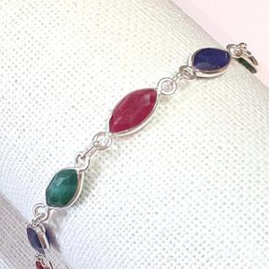 [블루케이] 루비에메랄드 사파이어 원석팔찌240407-05