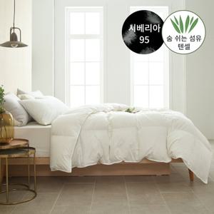 사계절용 시베리아 숨 쉬는 텐셀 구스 이불(솜털95%) - 싱글400g