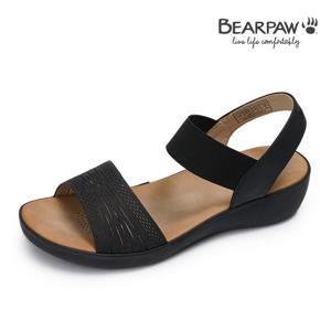 [베어파우] HILTON IV 블랙 쿠션 여성샌들 K2784001QB-W