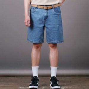 스댕클럽 남성용 히든밴딩 스판 5부 와이드 청반바지 SWB0439