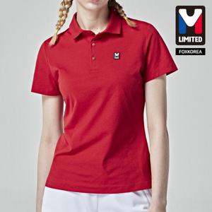 엠리밋 여성 반팔 카라 티셔츠 레드 - LGTST52280