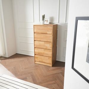[로쏘가구](착불) 리몽 엘다 원목 5단 서랍장 600