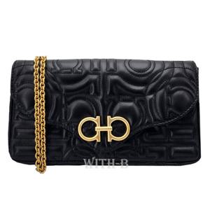 [FERRAGAMO]페라가모 간치니 로고 퀼팅 미니 체인백 212967 0759