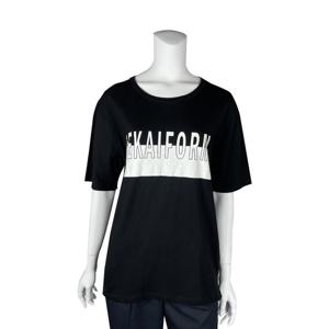 [카이아크만] 리카이폼 레터링 티셔츠(KPBTS524W0_BK)