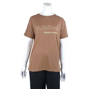 [카이아크만] 트임 포인트 레터링 티셔츠(KPBTS525W0_BR)