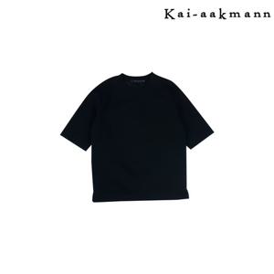 [카이아크만] 백 레터링 포인트 루즈핏 반팔 티셔츠(KPCTS548W0_BK)