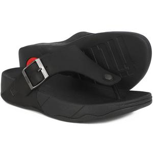 핏플랍 트랙 II 버클 레더 블랙 남성 토 포스트 (GD1-001)