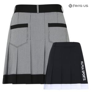 페라어스 여성 솔리드 체크배색 레터링 골프치마 ASM3BU4207