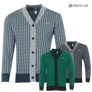 페라어스 남성 하운드체크 버튼풀집업 골프가디건 CG4R5001F2