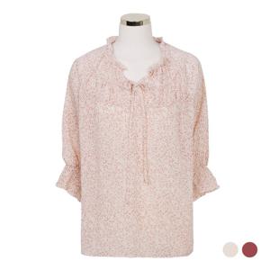 [클라비스]잔꽃 스모킹 블라우스(CVBWA3802M)