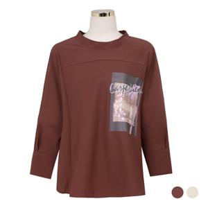 [클라비스]그래픽 바스락 티블라우스(CVBWA4993S)