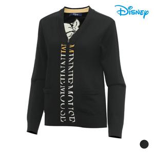 [디즈니골프]여성 캐릭터 울 브이넥 니트 가디건 DN3LKG002