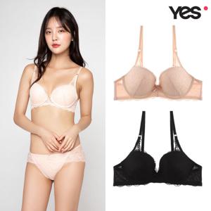[예스]베이직 레이스 노와이어 브라 YSWBV010