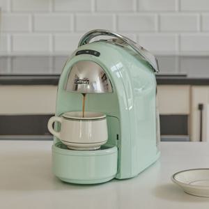 [카피탈리시스템] 꼬모 S18 캡슐커피머신 민트 + 에카페 3팩