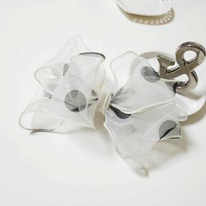 유니크 소녀감성 도트무늬 쉬폰 머리핀 헤어핀 2 c