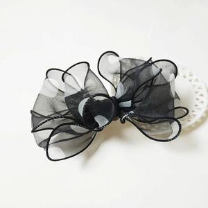 유니크 여성스러운 도트무늬 쉬폰 머리핀 헤어핀 1 c