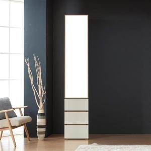 (착불)우아미가구 브루티 UV하이그로시 틈새 400 거울 옷장