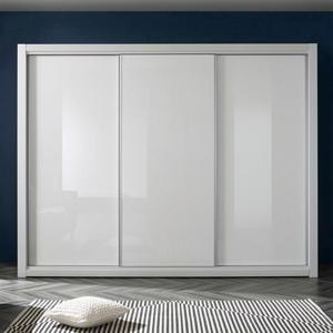 (착불)우아미가구 브레트 UV하이그로시 슬라이딩 장롱 3통 A형