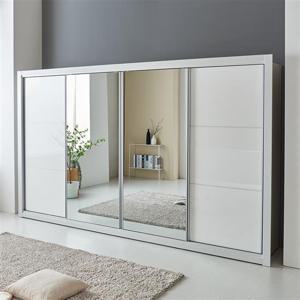 (착불)우아미가구 메이스 거울 UV하이그로시 도어 슬라이딩 장롱