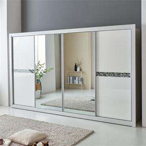 (착불)우아미가구 메이스 거울 UV하이그로시 도어 슬라이딩 장롱