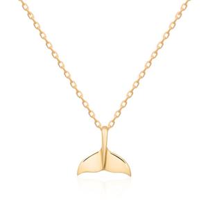[비앤비골드] 14K 심플 돌고래꼬리 체인 목걸이 S NPN10000