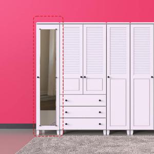 (착불)우아미가구 디리크 갤러리 드레스룸 거울도어 선반장 405