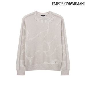 [엠포리오 아르마니]남성 자카드 립 조직 울 니트(A514128006)