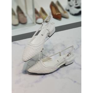 [한슈]비슬로 메쉬 라탄 슬링백 샌들 4cm AHS697013bl