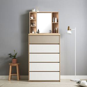 마리메종 뮤즈 830 5단서랍장+수납거울 입식화장대_착불