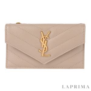 라프리마 생로랑 프라그망 플랩 카드지갑 612808-BOW01-2721
