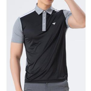 메쉬패치 에어로쿨 남성 소매배색 카라넥 반팔티셔츠_101279