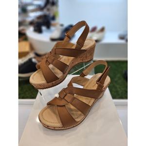 [허시파피]여성 6CM굽 코르크 웨지힐 샌들  3FP029