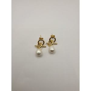 [스텔라앤로라]여성귀걸이 18K도금 진주귀걸이 SAR-122