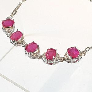 [블루케이] 하이퀄 루비 원석 알 팔찌240501-03탄생석