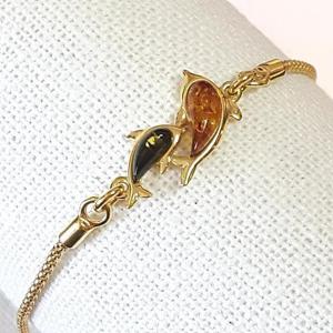 [블루케이] 돌고래 호박 원석 팔찌240501-20작품